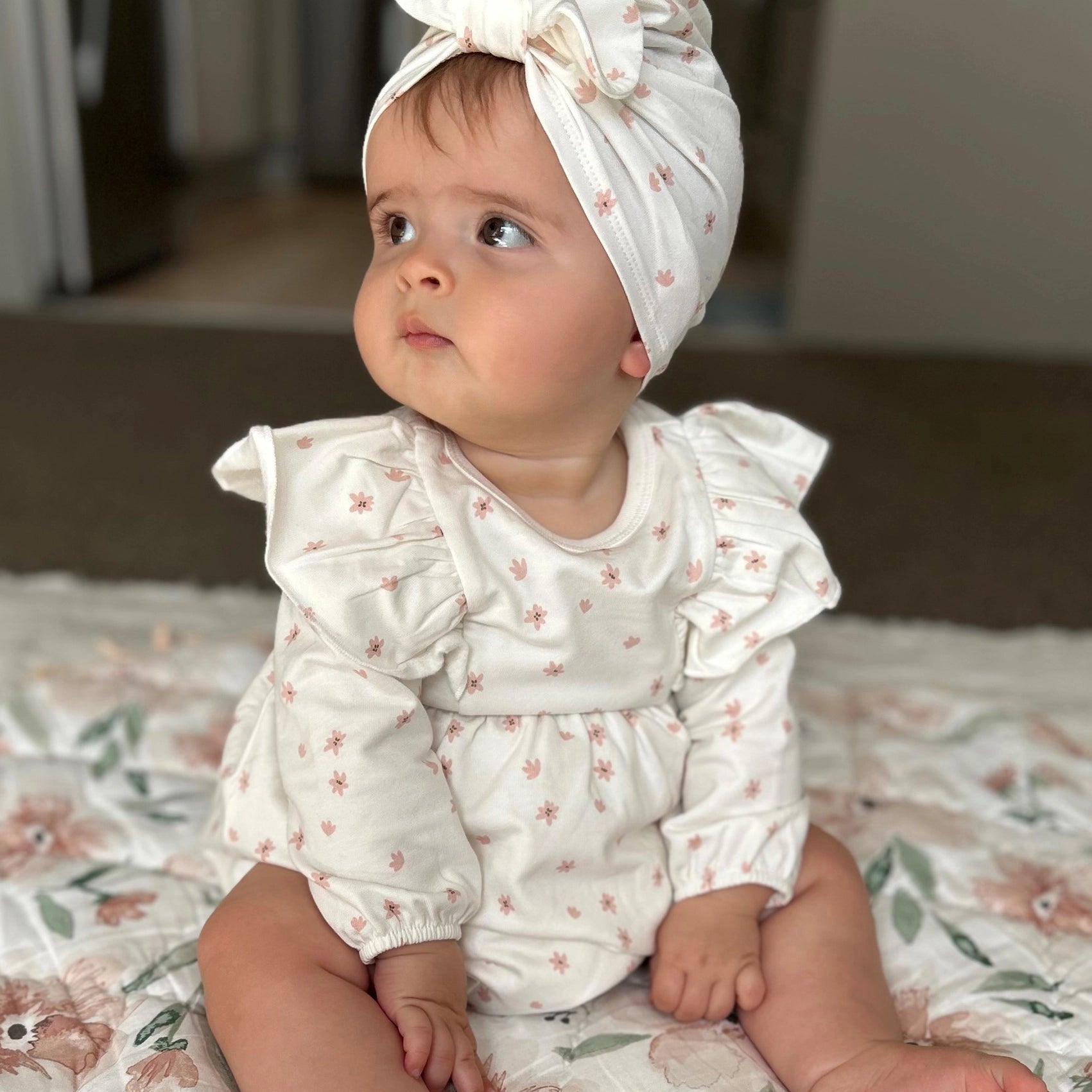 Cotton Fleece Frill Romper - Little Bee by Dimples - Dimples