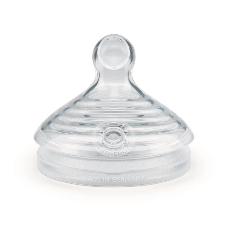 NS Silicone Teats 2pk - All ages Medium - NUK - Dimples
