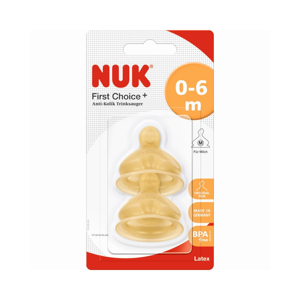 FC Latex Teat 0-6m 2pk - NUK - Dimples
