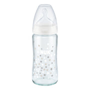 NUK First Choice glass bottle for baby 240ml white stars:image,small_image,thumbnail,swatch_image