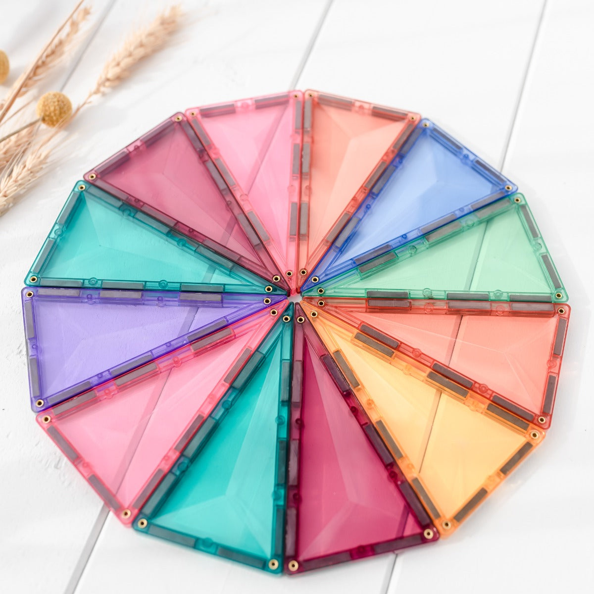 202pcs Pastel Mega Tiles Pack box circle