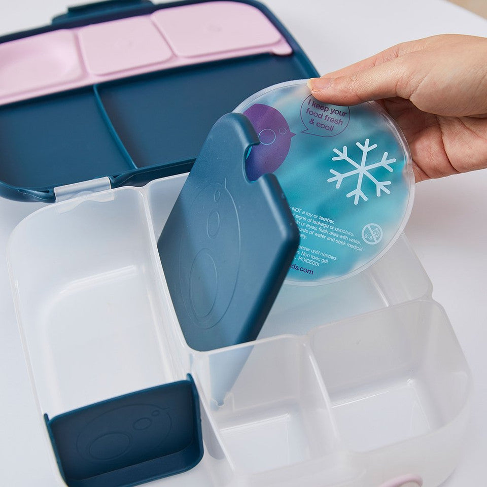 Lady taking out B.Box Gel Cooler Twin Pack in a lunch box