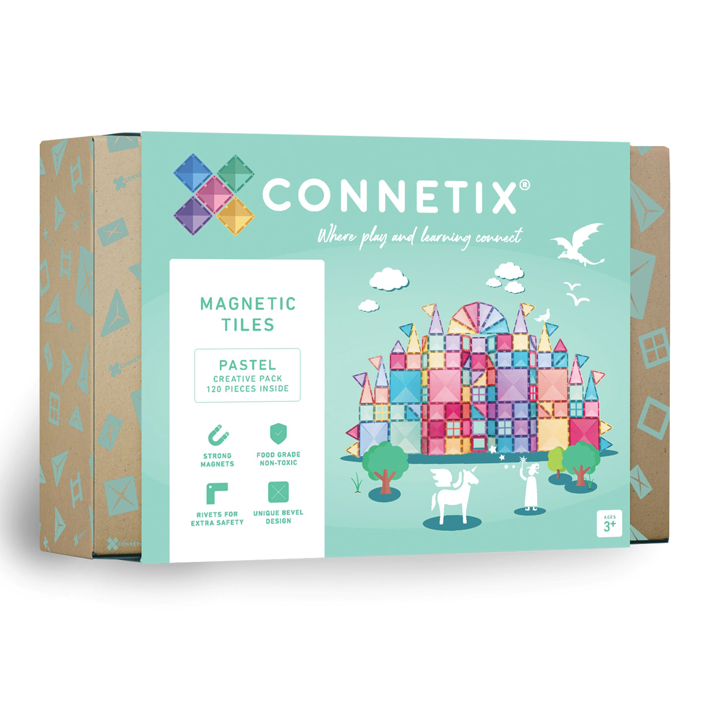 Connetix Pastel Creative Tiles - 120pcs 120 pcs - Connetix