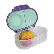 B.box Snack lunch box in Lilac with an apple