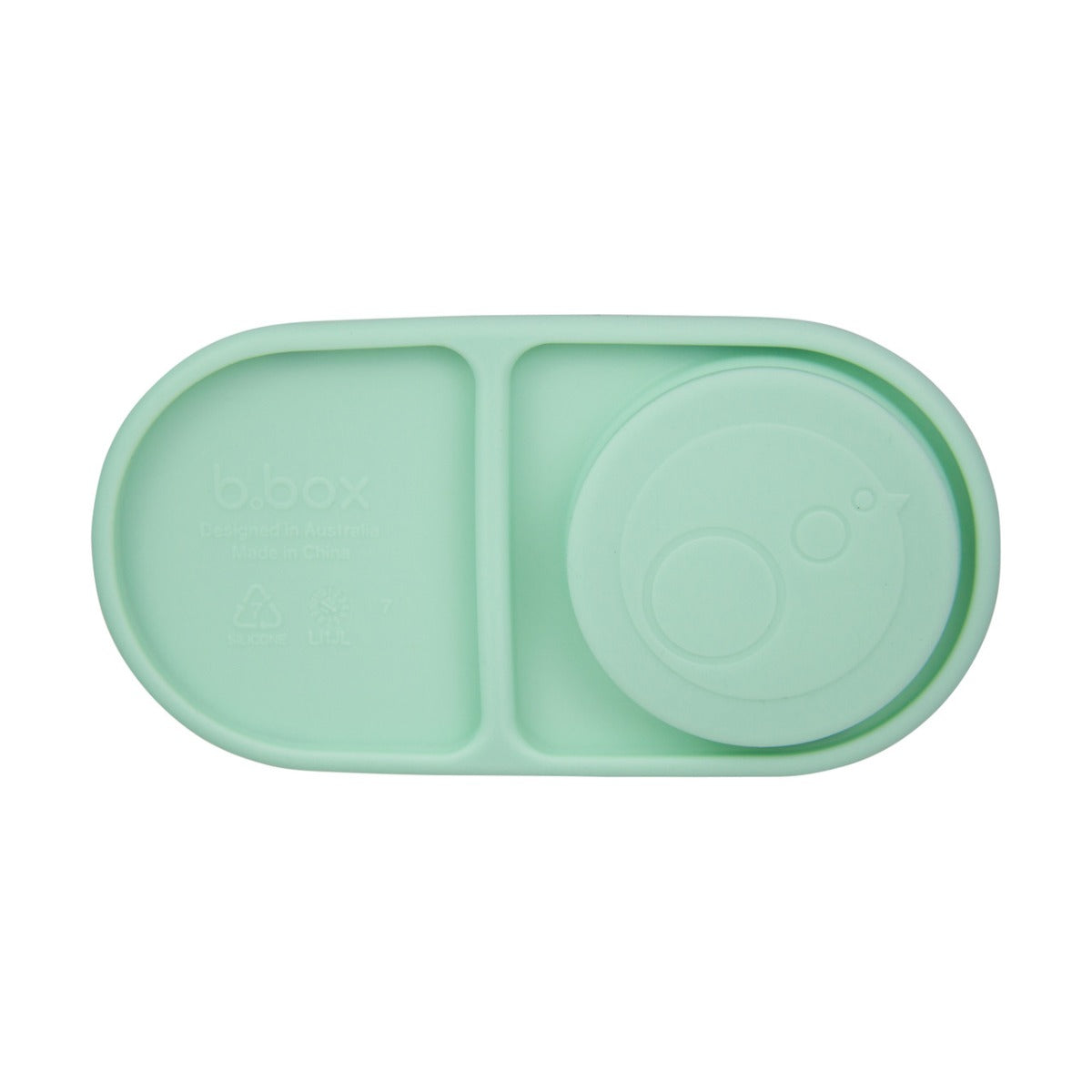 B.box Snack lunch box in emerald forest compartment part.