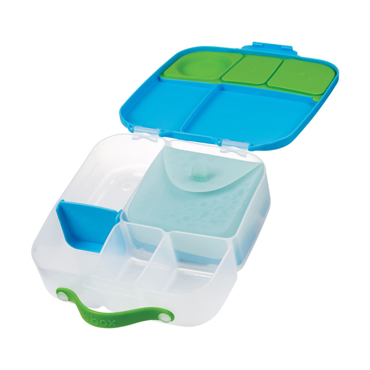 B.box Silicone Lunch Pocket in forest green in lunch box
