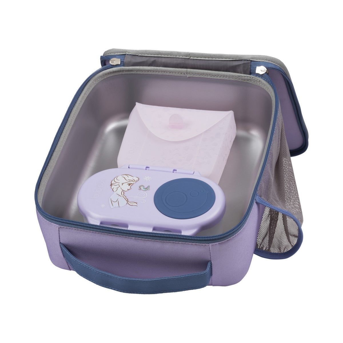 B.box Silicone lunch pocket in berry in lunchbox