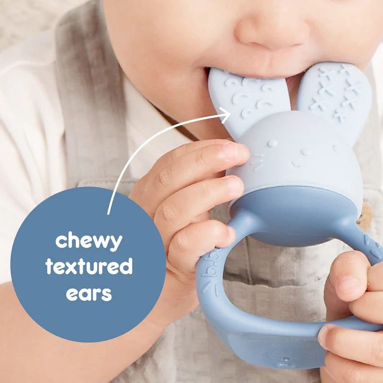 B.Box Chill and fill teether in Blue texture 