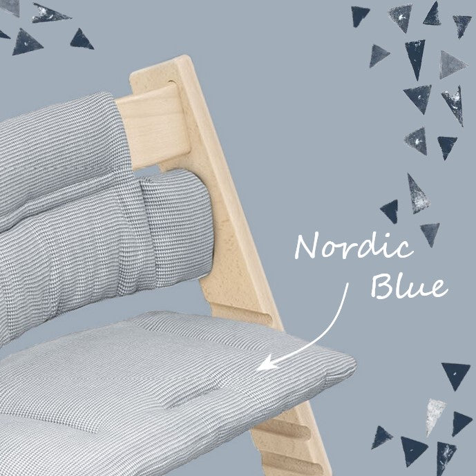 Tripp Trapp Highchair Cushion in Nordic blue