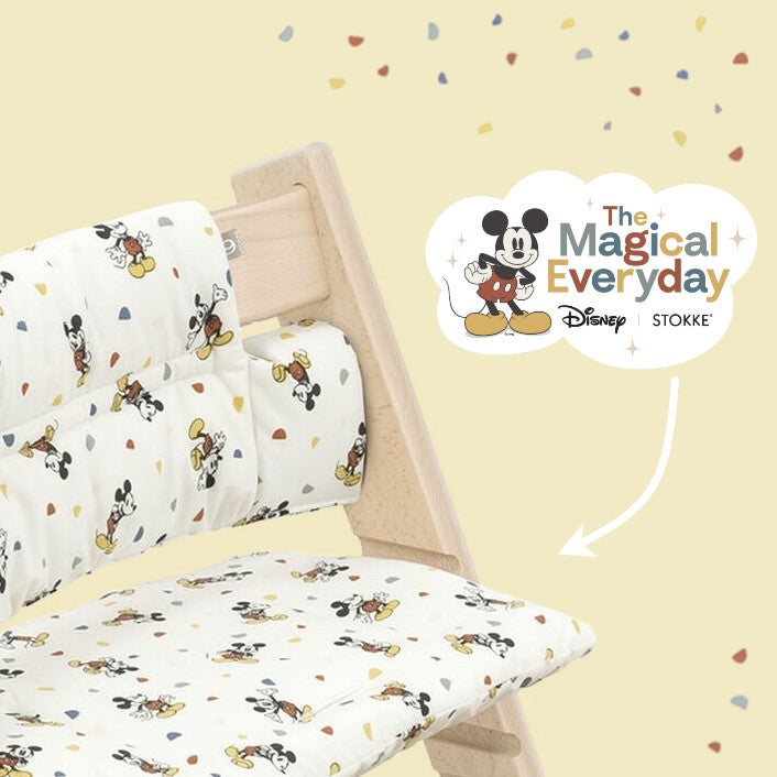 Tripp Trapp cushion in Mickey celebration print art