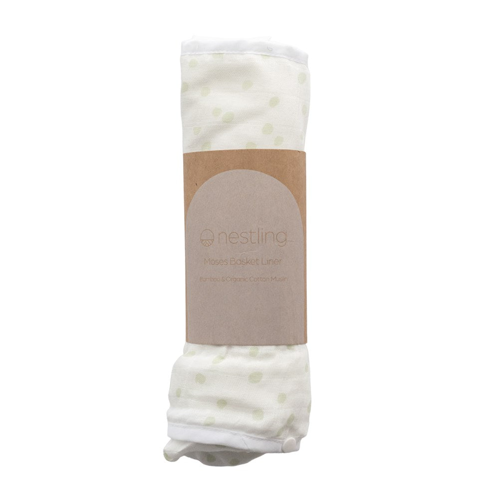 Moses Basket Muslin Liner - Nestling - Dimples