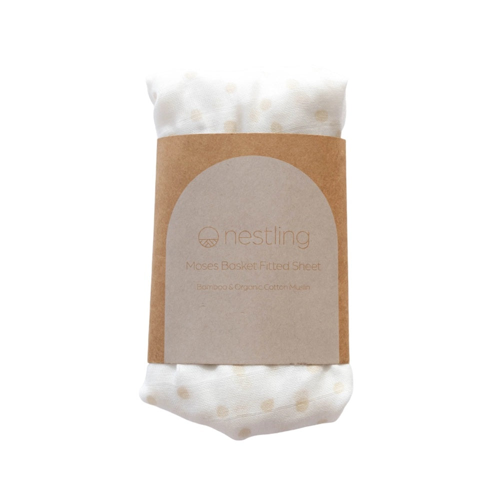 Nestling Moses Basket Muslin Fitted Sheets oat:image,small_image,thumbnail,swatch_image