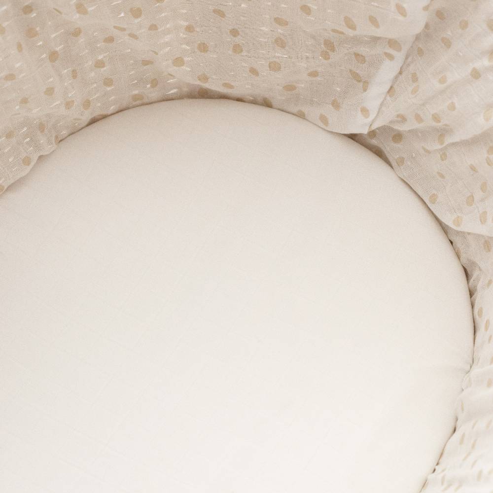 Nestling Moses Basket Muslin Fitted Sheets White