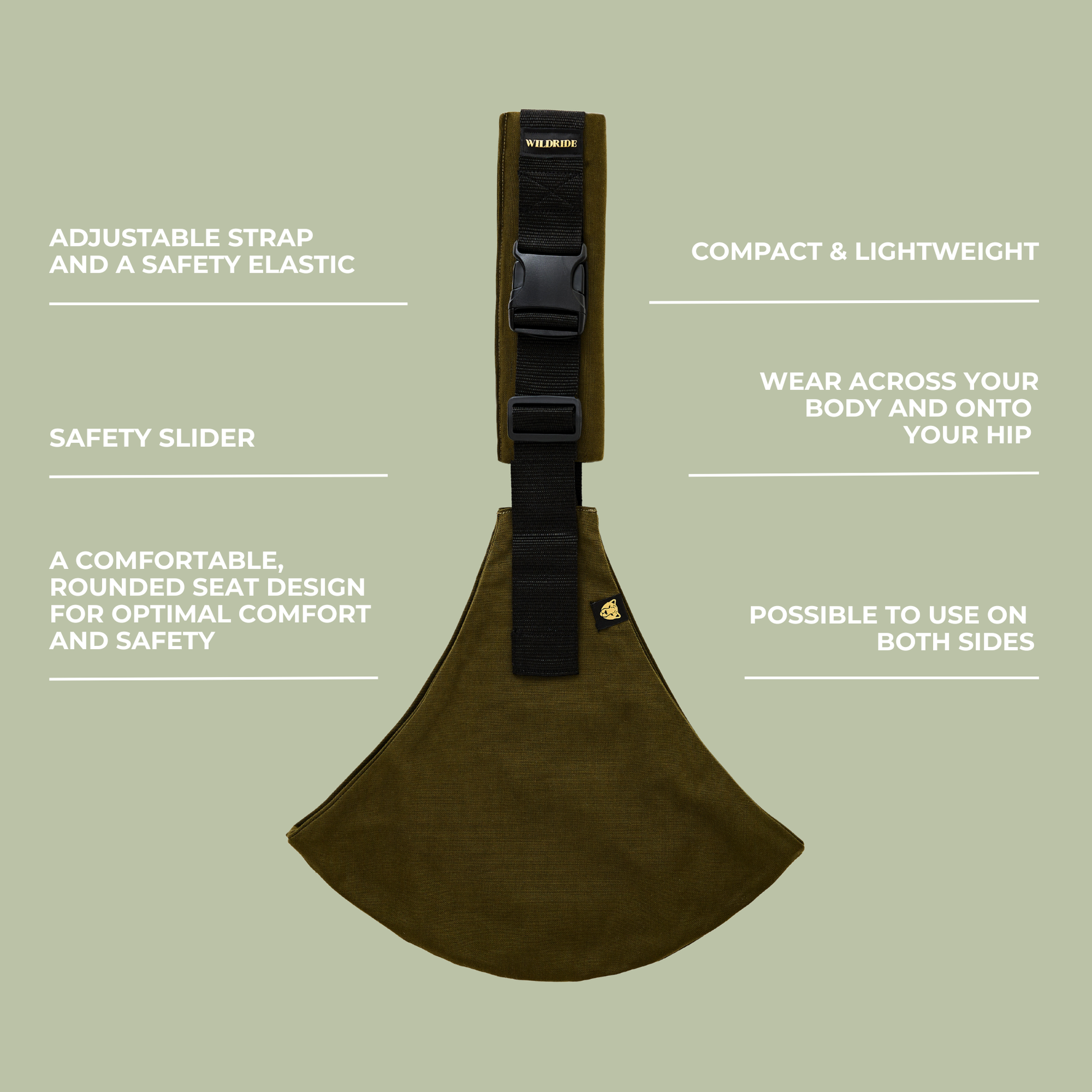 Wildride Toddler Carrier Army Green - Wildride