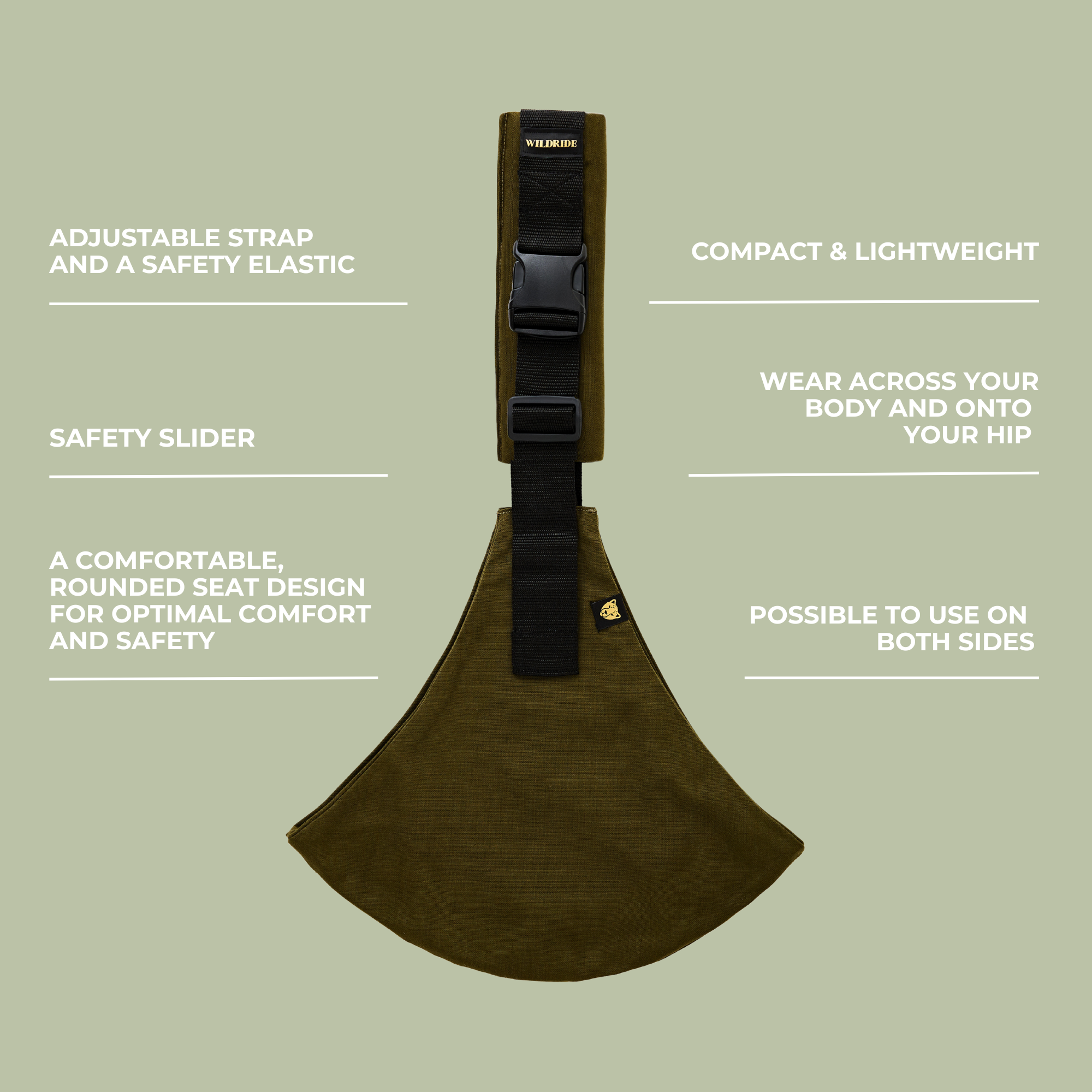 Wildride Toddler Carrier Army Green - Wildride