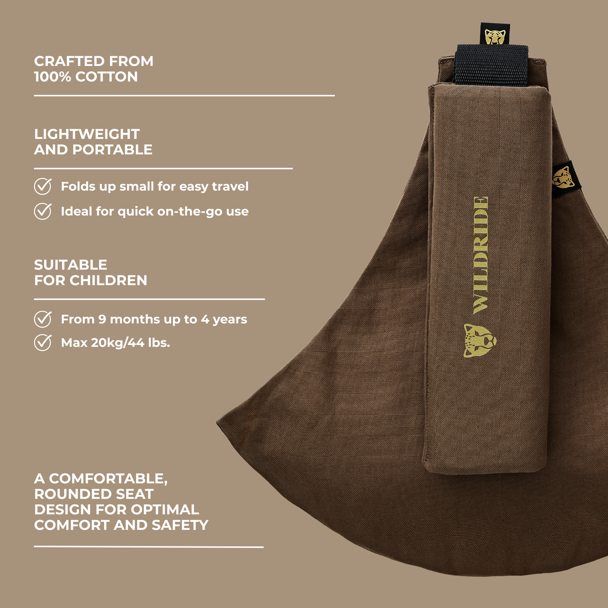 Wildride Toddler Carrier Coffee - Wildride