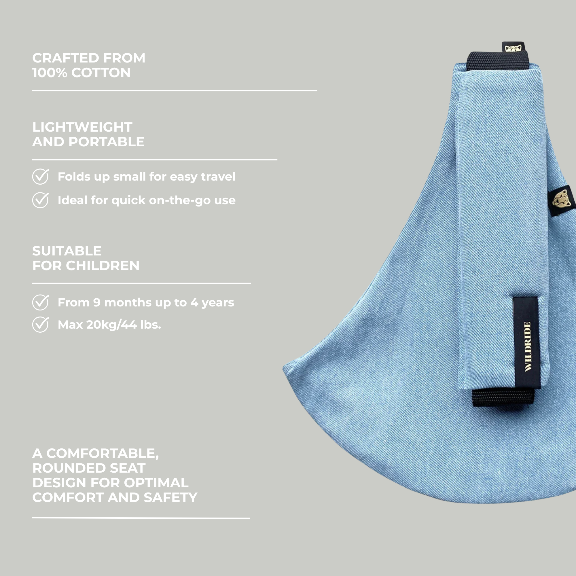 Wildride Toddler Carrier Denim - Wildride