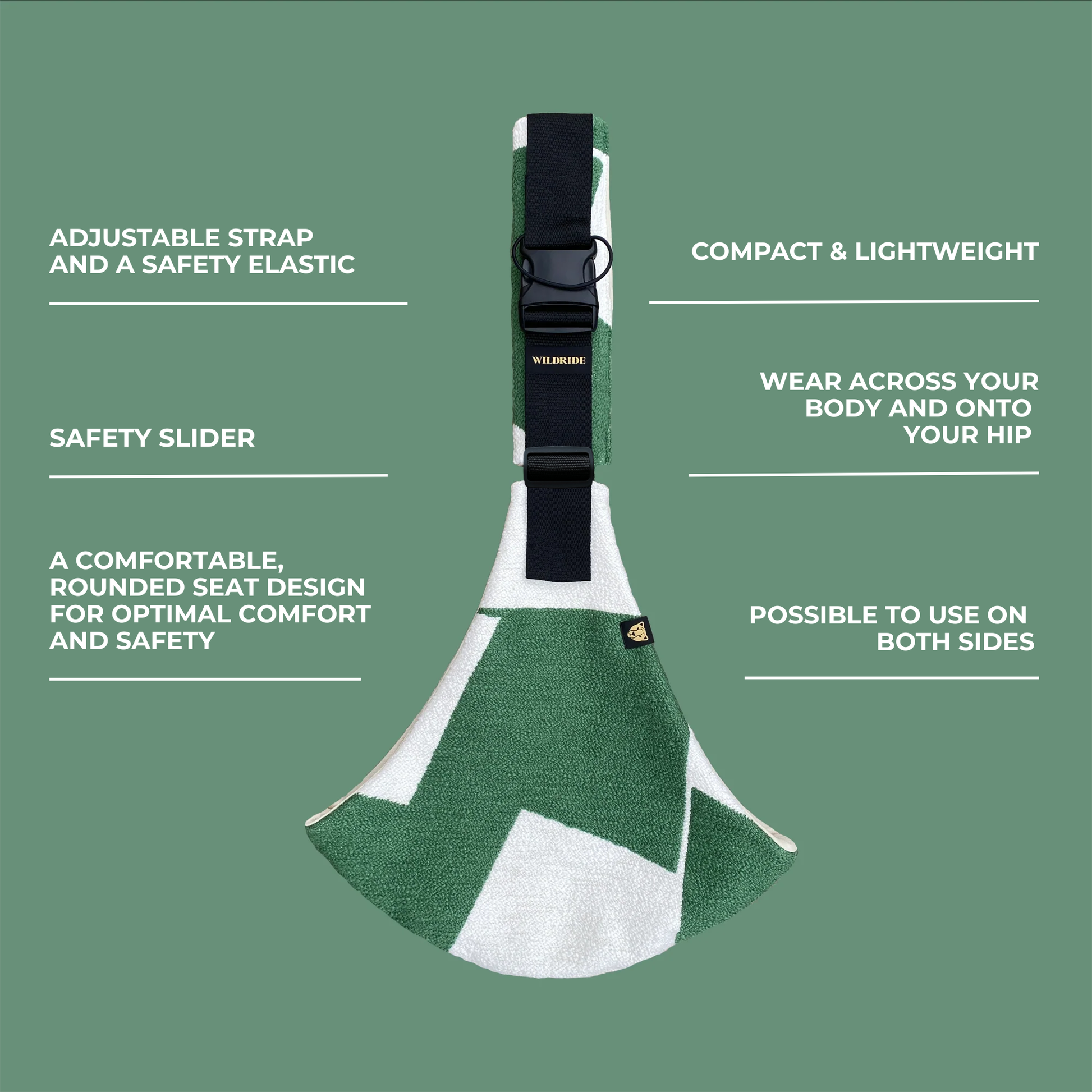 Wildride Toddler Carrier Green Graphic - Wildride