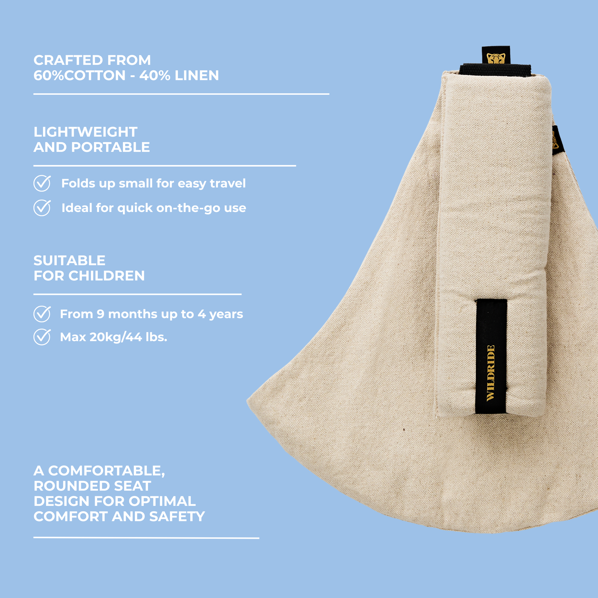 Wildride Toddler Carrier Sand Linen - Wildride