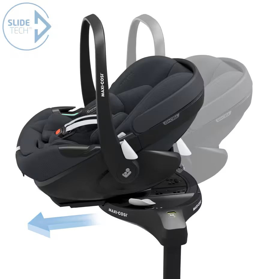 Maxi Cosi Pebble 360 Pro Ft. Slide Tech  in essential graphite