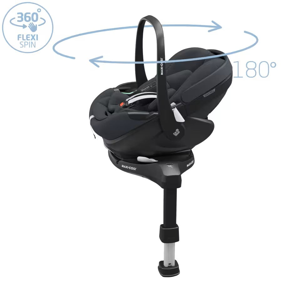 Maxi Cosi Pebble 360 Pro Ft. Slide Tech  in essential graphite