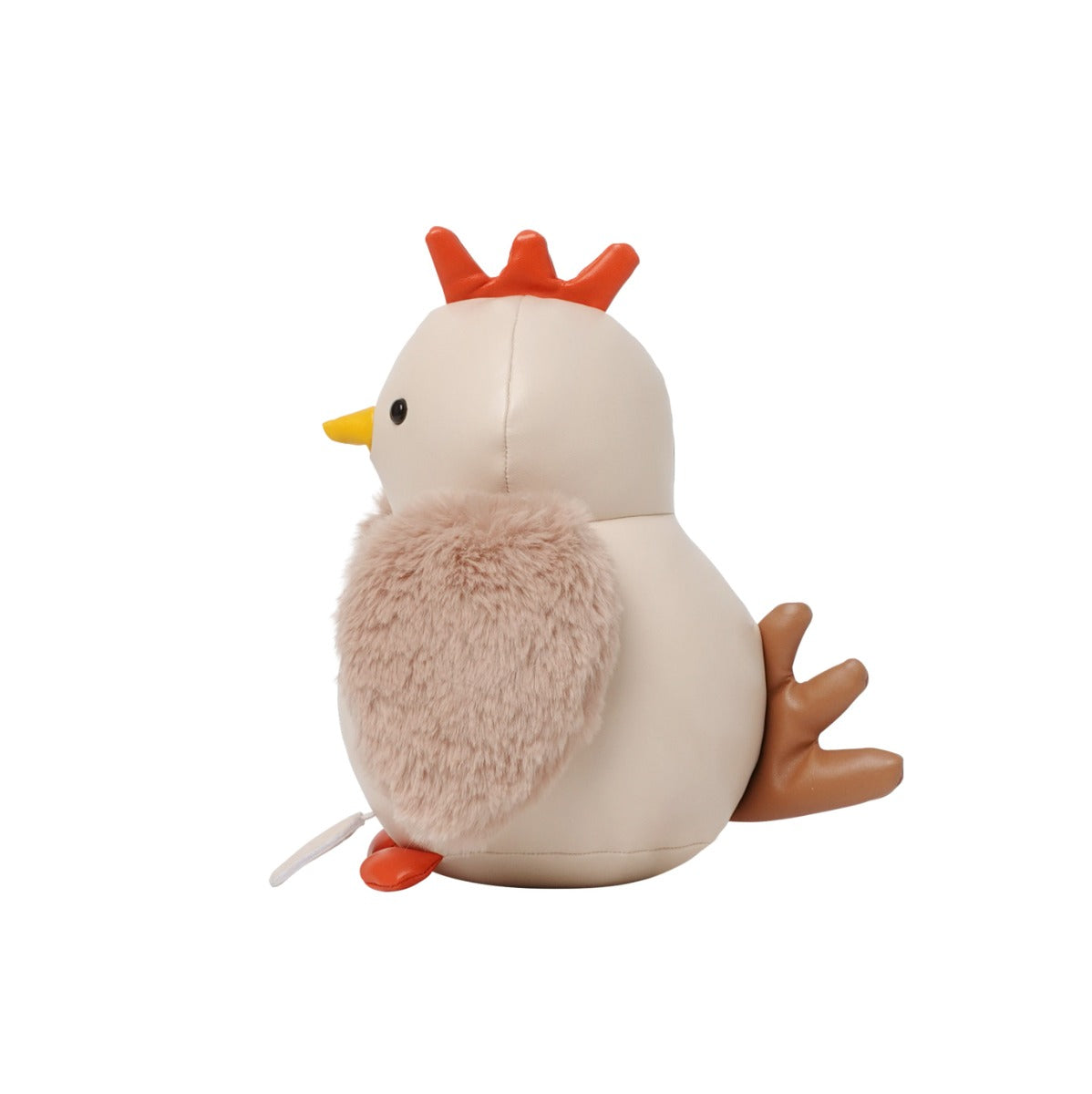Musical Paulette the Hen toy in beige from little big friends side view