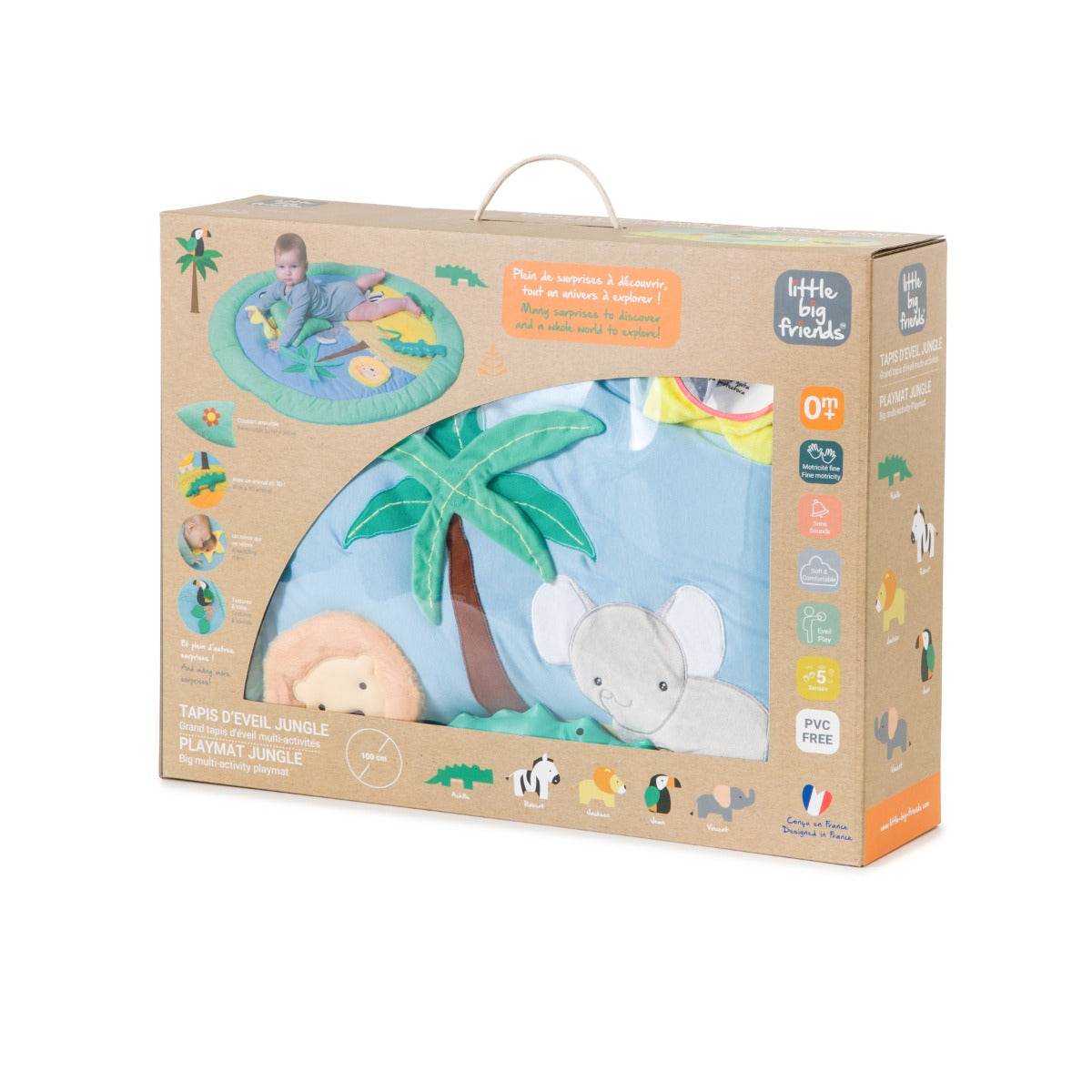Jungle theme Little Big Friends Activity Playmat in packaging