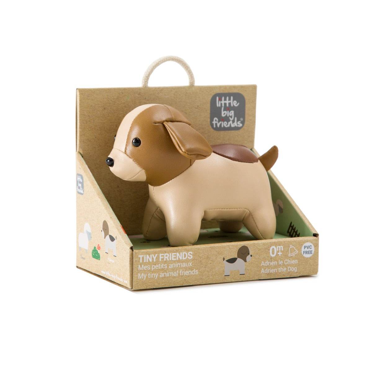 Little Big Friends Tiny Friends Adrien the Dog in packaging