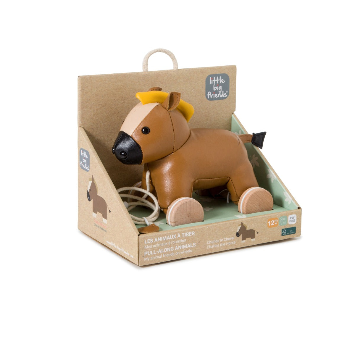 Little big friends pull along charles the horse in packaging 