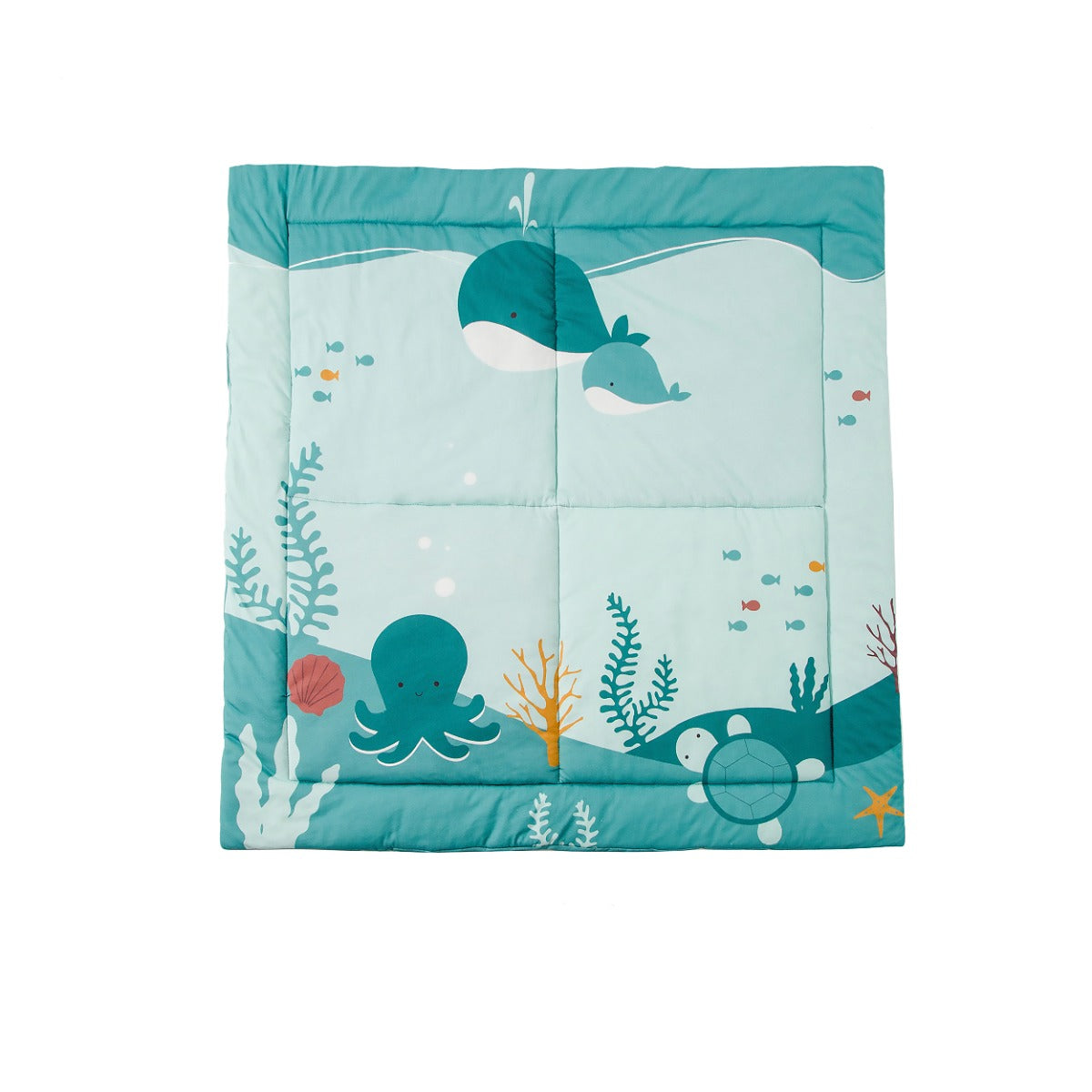 Reversible kids playmat in ocean print from Little Big friends
