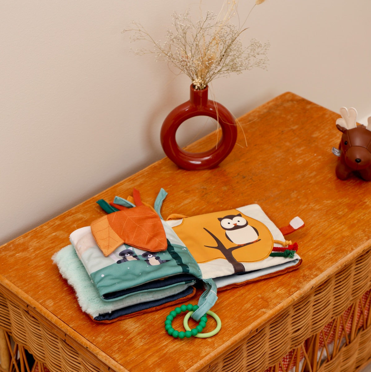 Little Big Friends Activity Book in forest theme on a table