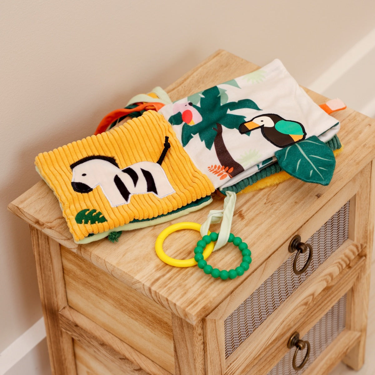 Little Big Friends Activity Book in jungle theme on a table
