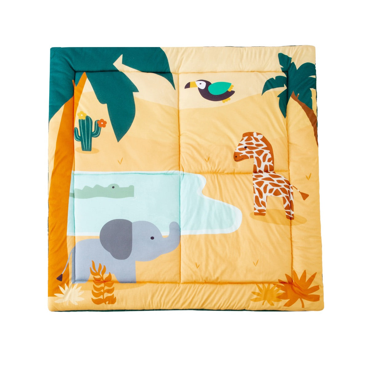 Little Big Friends Patchwork kids reversible playmat