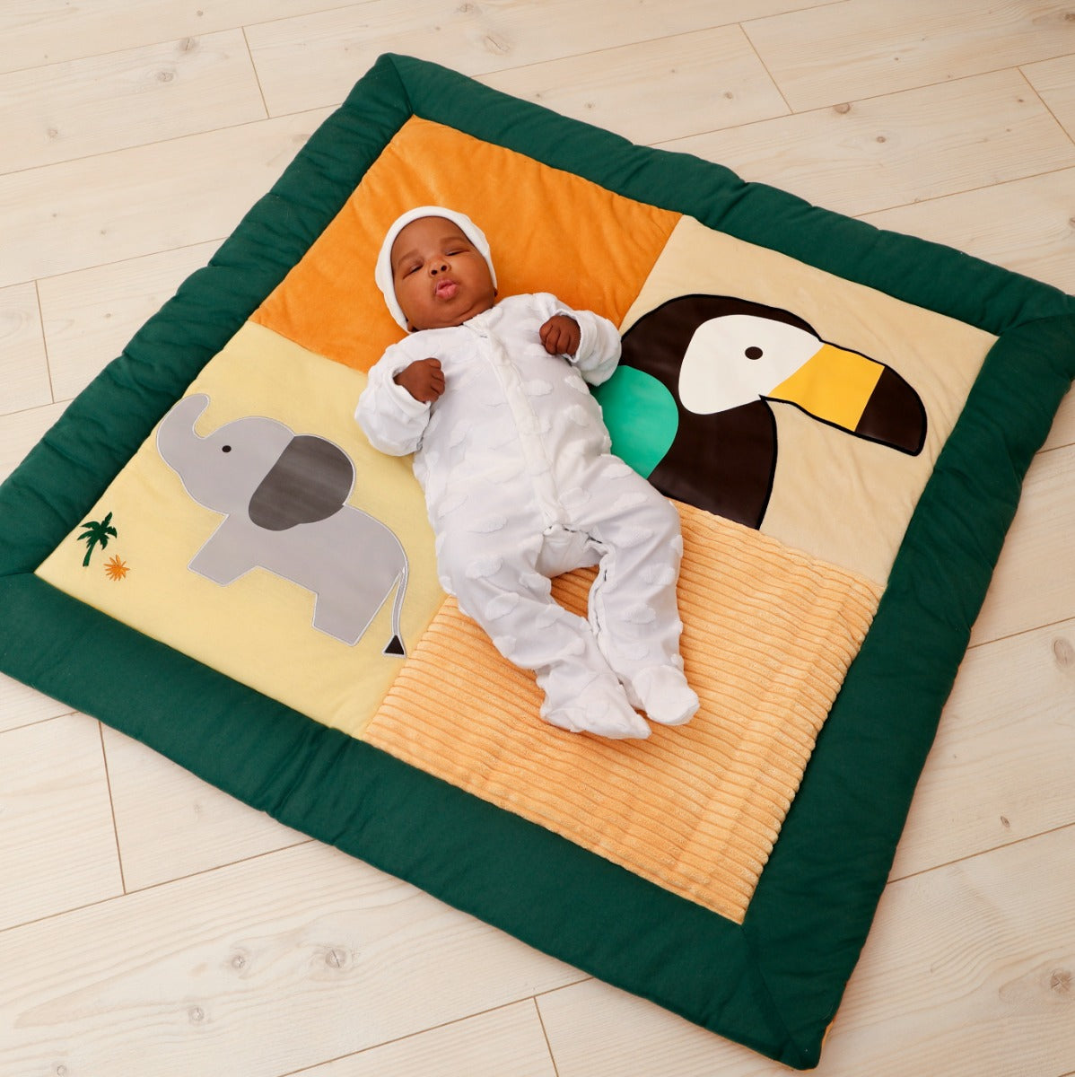 Little Big Friends Patchwork kids reversible playmat