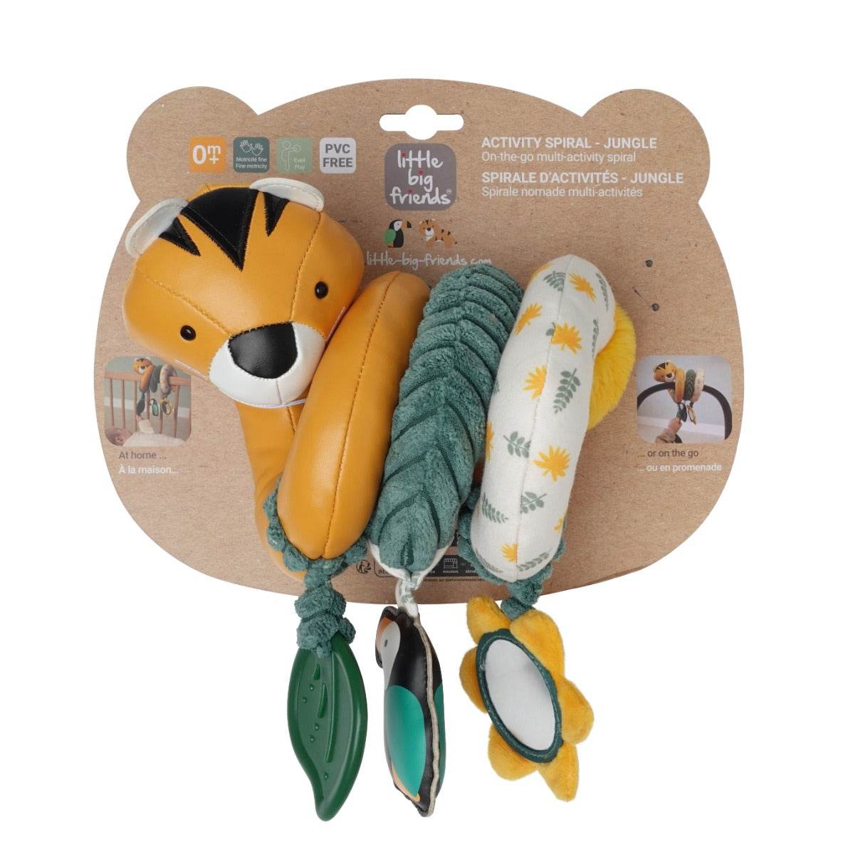 Tiger head jungle theme activity spiral for kids from little big friends