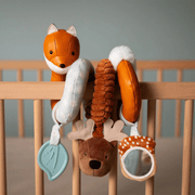 Activity Spiral - Forest from little big Friends attached with a cot