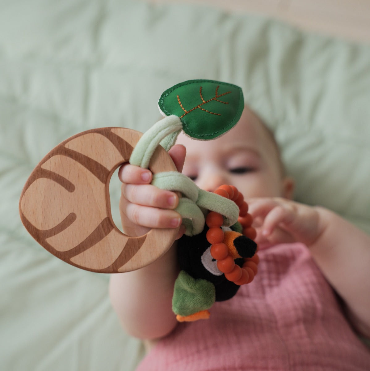 Wooden Rattle - Jungle - Little Big Friends - Dimples