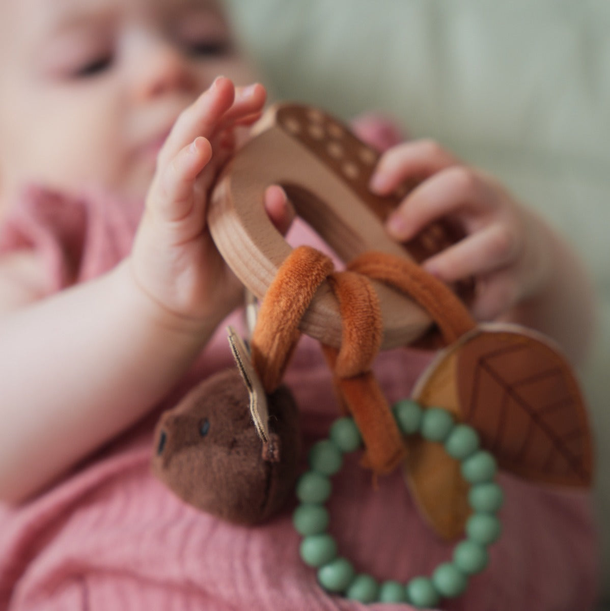 Wooden Rattle - Forest - Little Big Friends - Dimples