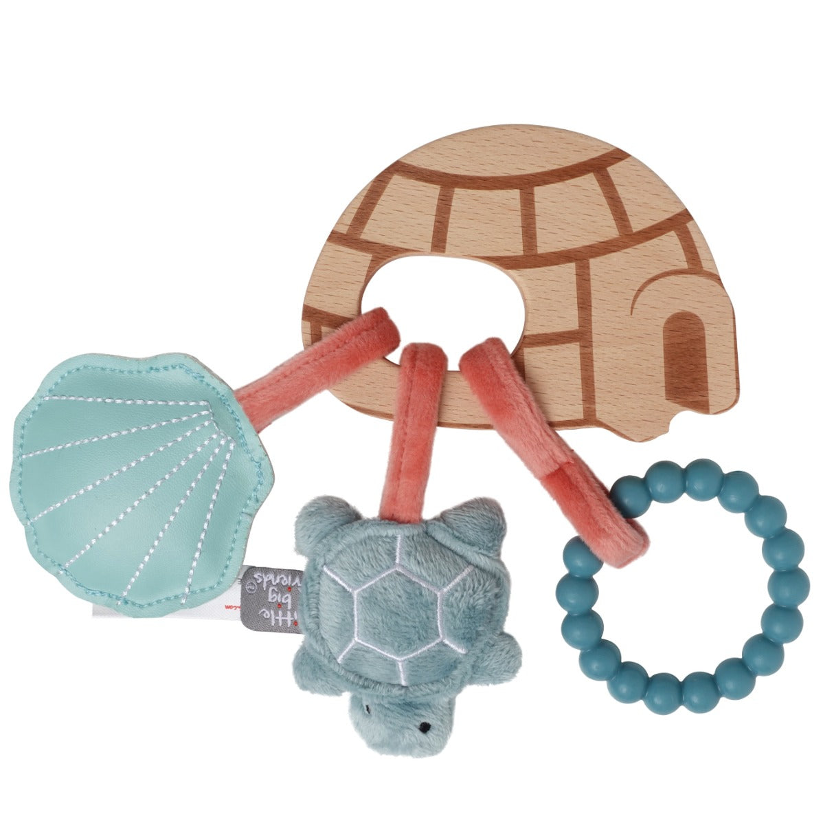 Little big friends wooden rattle with aquatic theme:image,small_image,thumbnail,swatch_image