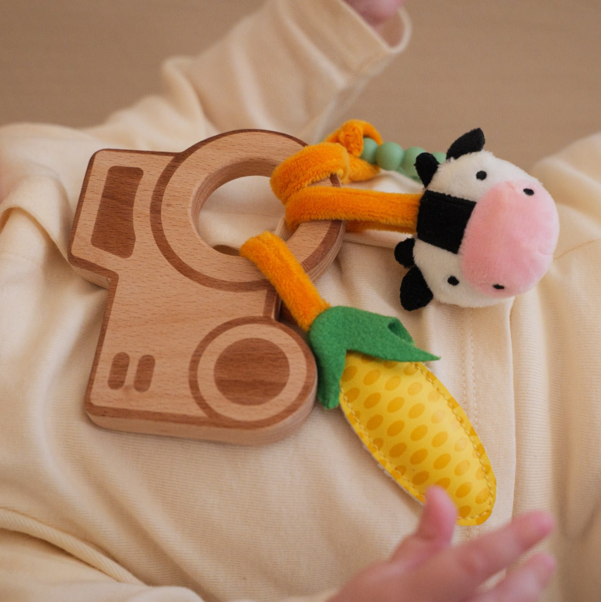 Little big friends wooden rattle with farm theme