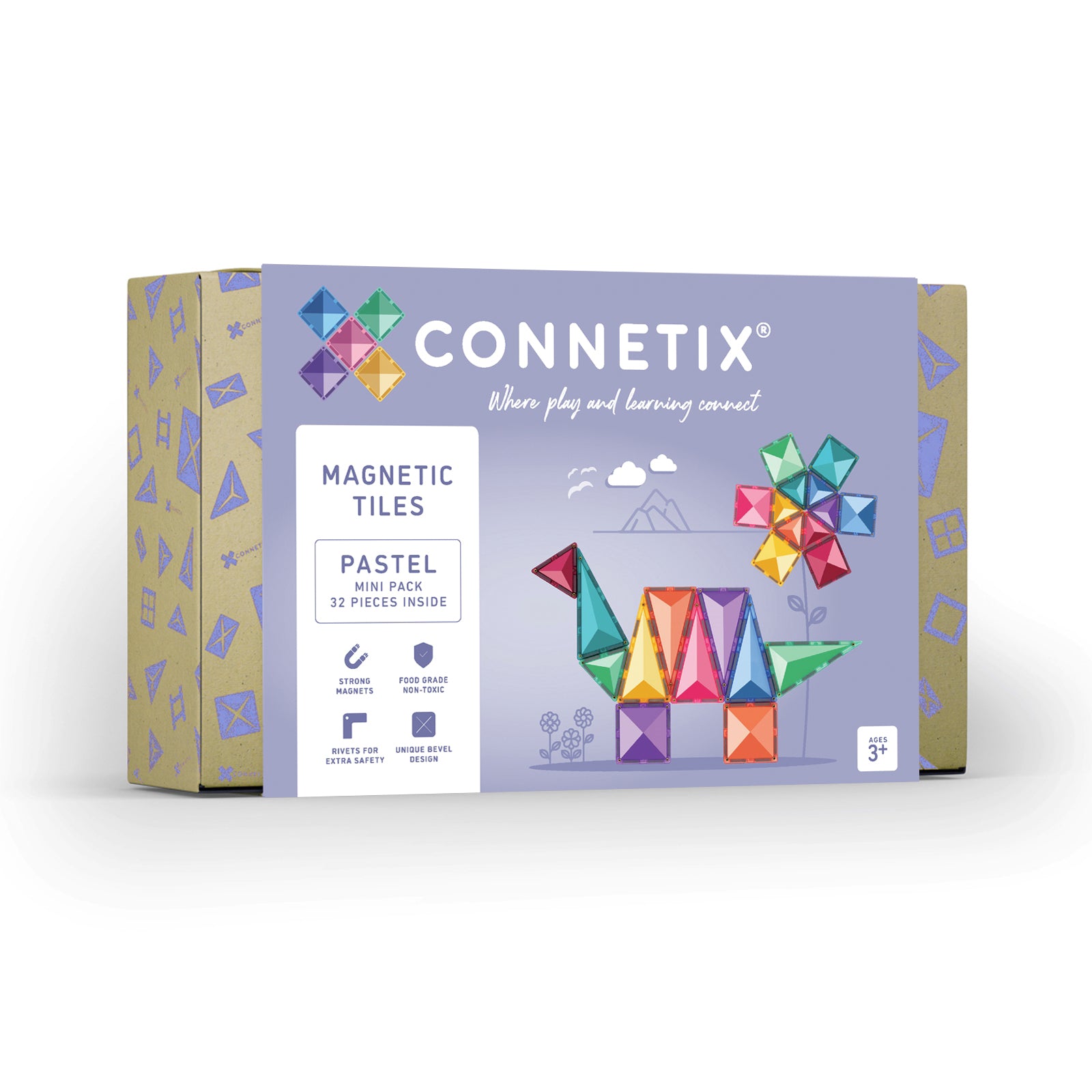 Connetix Pastel Mini Tiles - 32pcs 32 pcs - Connetix