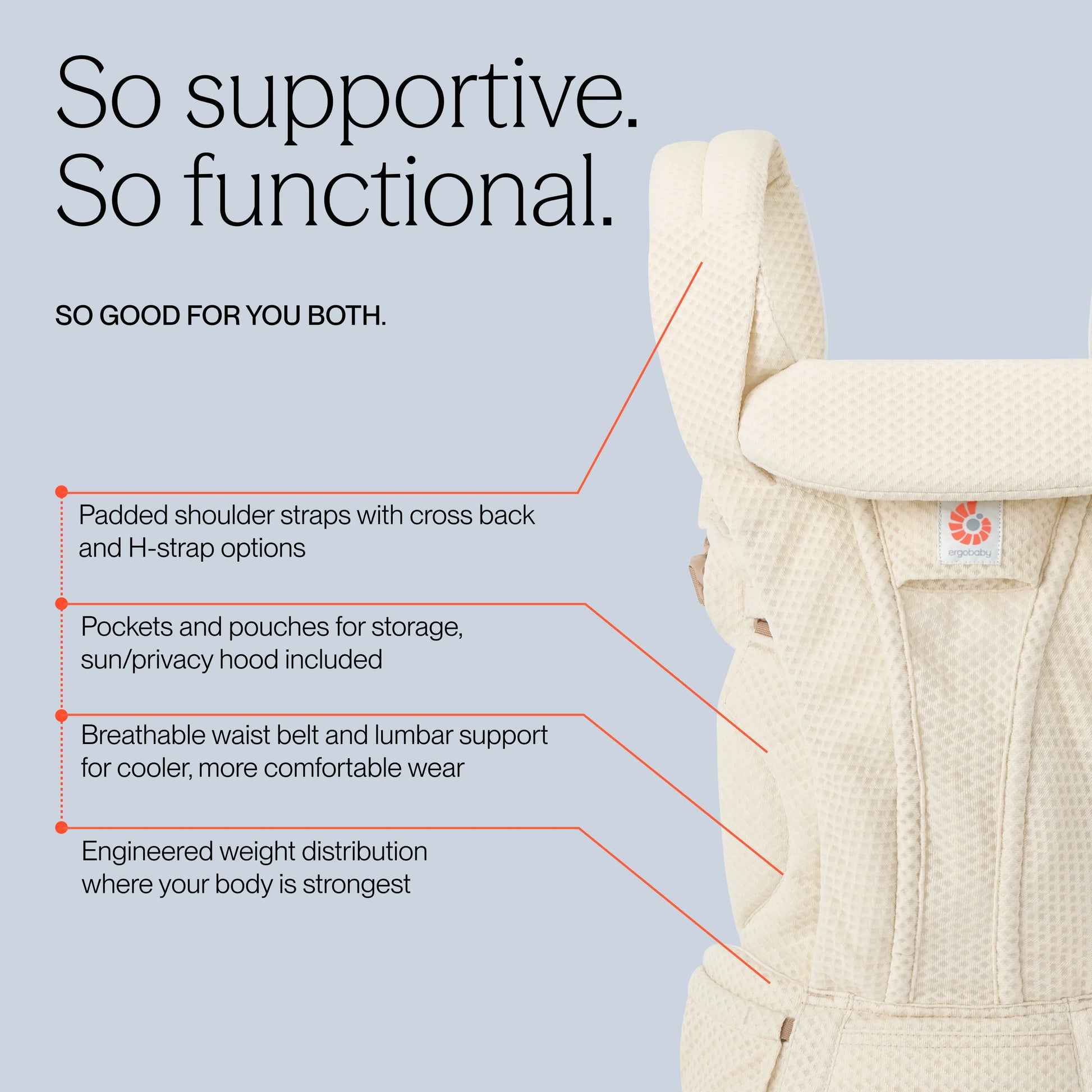 Ergobaby Omni Deluxe Mesh Carrier Natural Beige - ErgoBaby