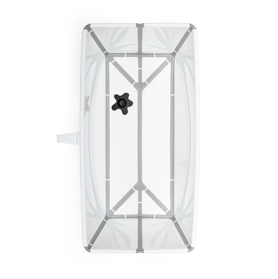 Stokke Flexi Bath in White with heat-sensitive plug 
