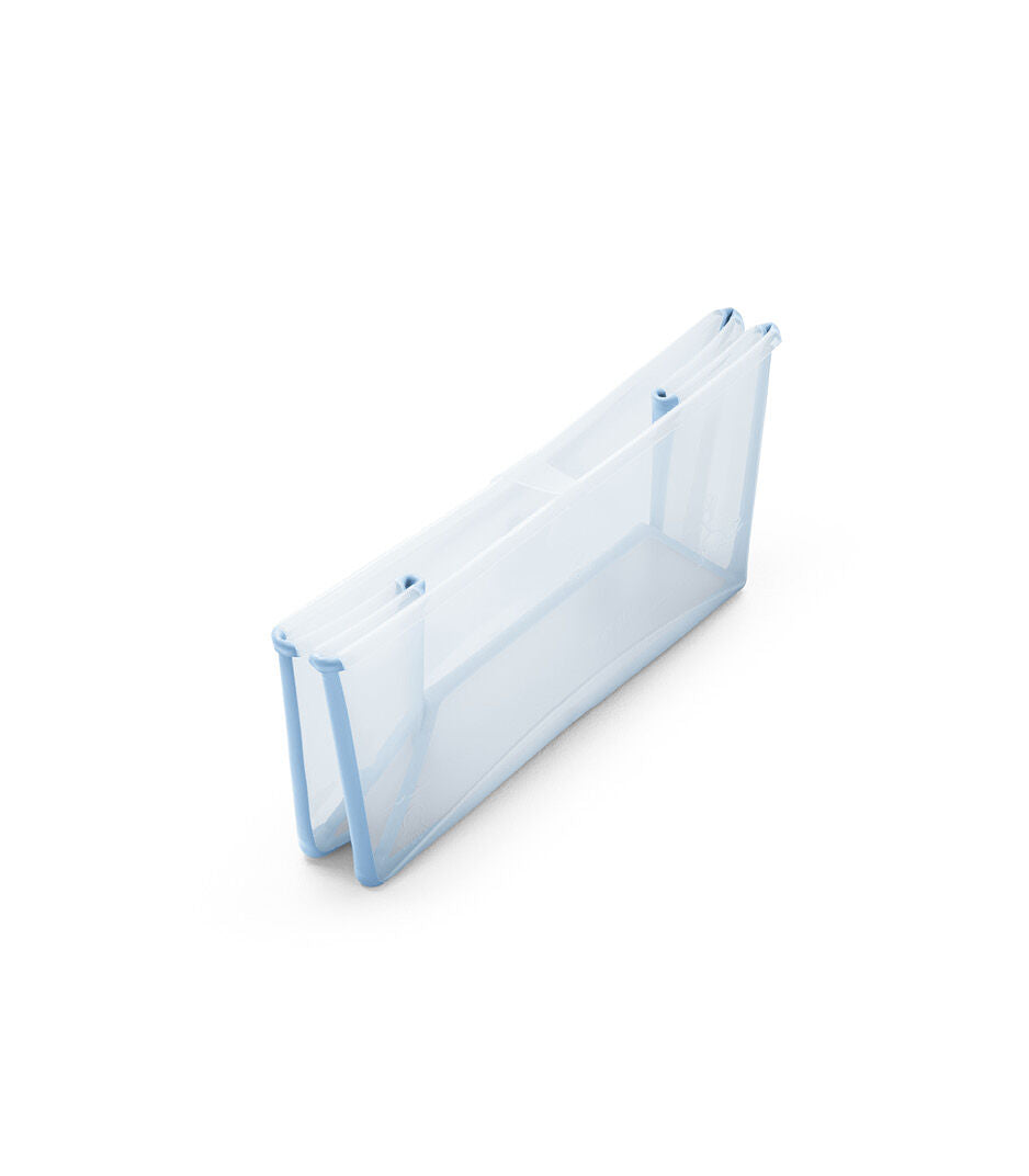 Stokke Flexi Bath in Ocean Blue folded up