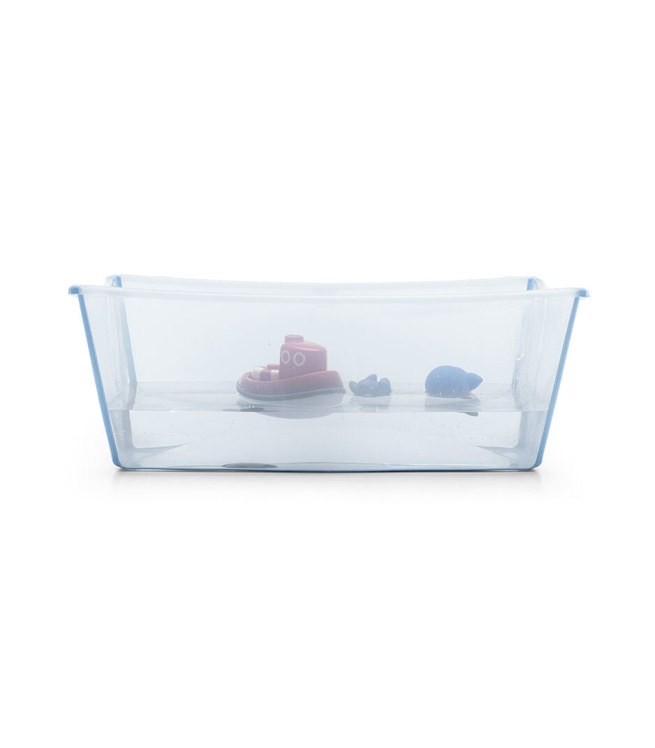 Stokke Flexi Bath in Ocean Blue from the side