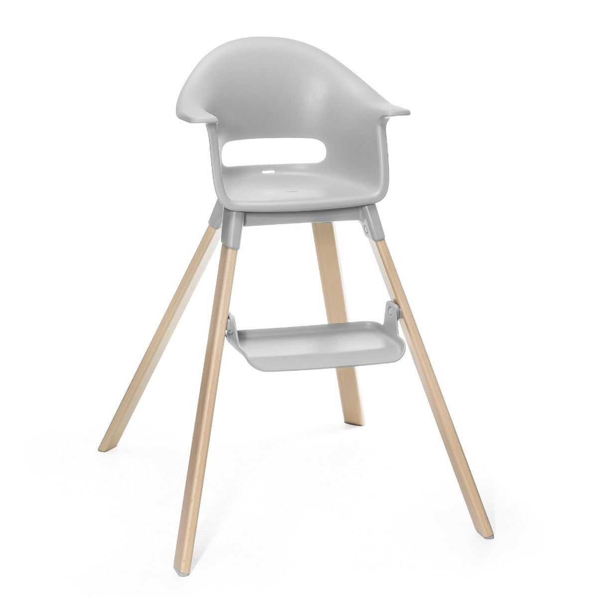 Stokke Clikk Highchair in Cloud Grey for child and toddler feeding 