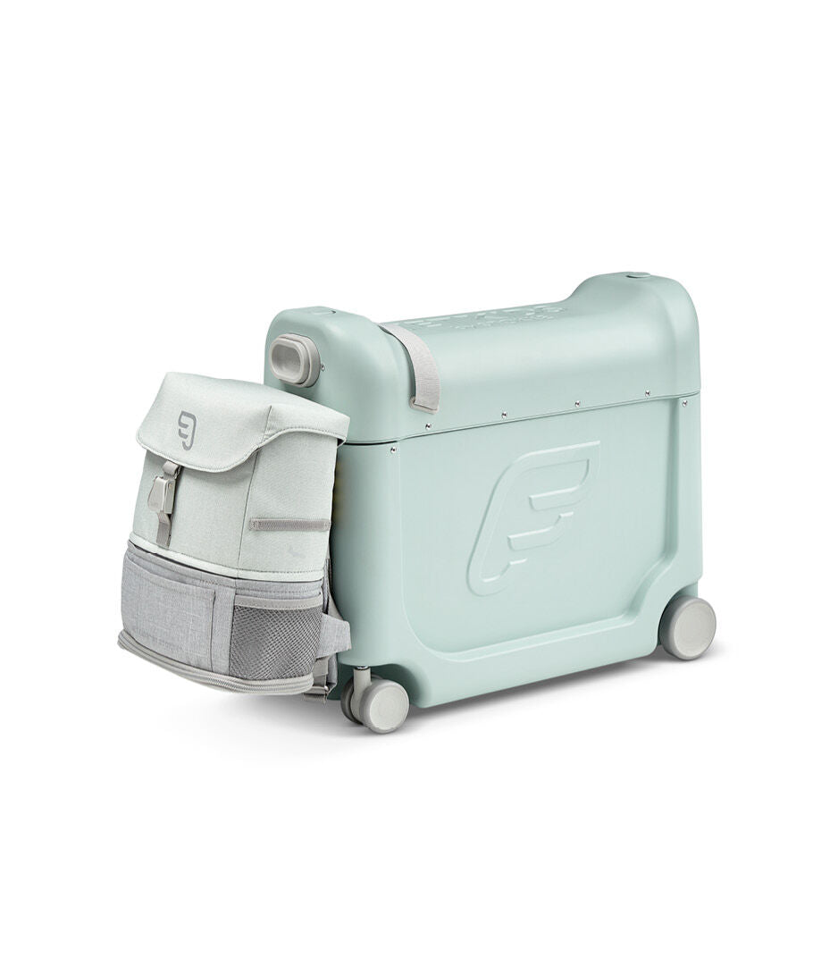 JetKids™ by Stokke® Crew Backpack in Green Aurora Attached to Stokke Bedbox
