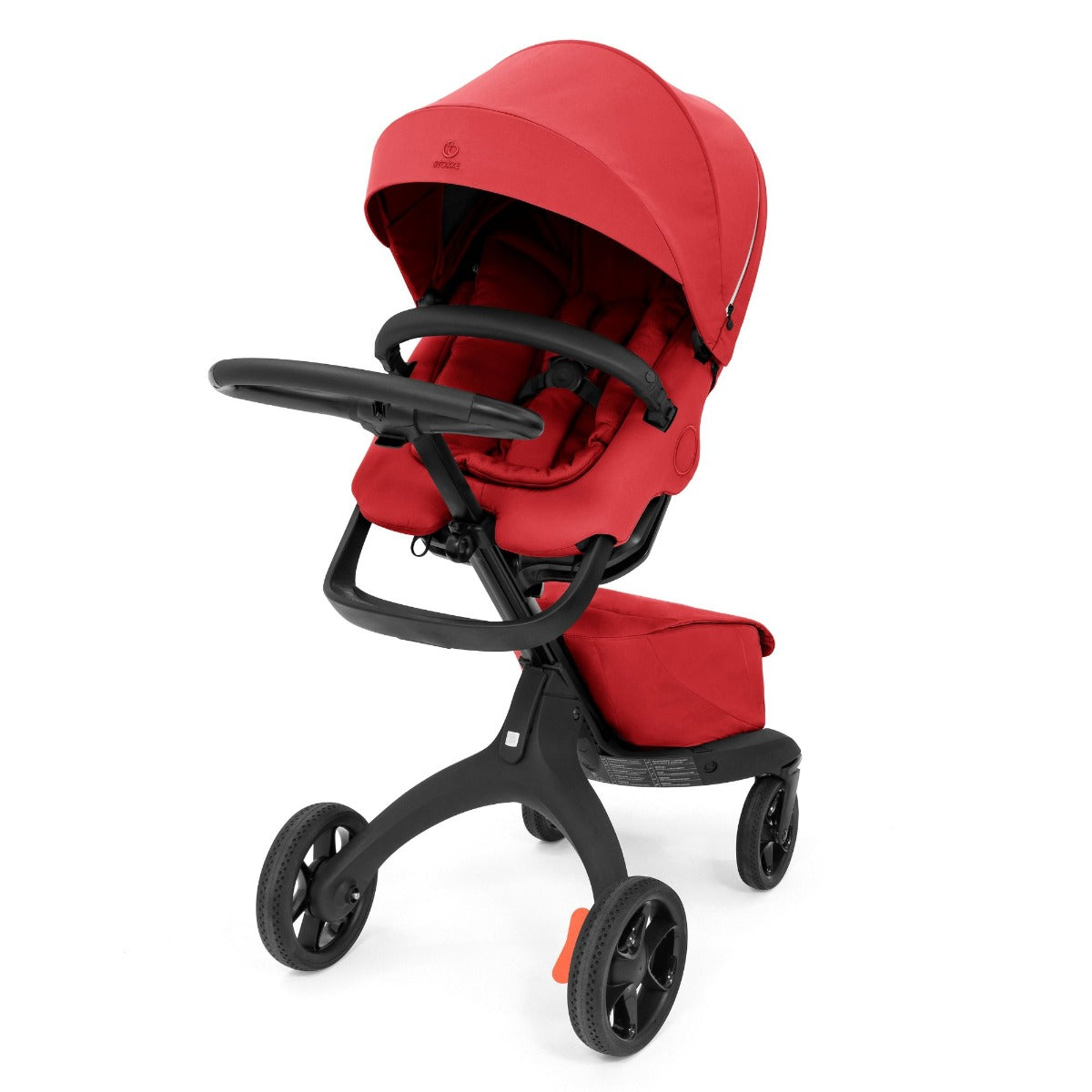Stokke Xplory X stroller in Ruby Red Angle view:image,small_image,thumbnail,swatch_image