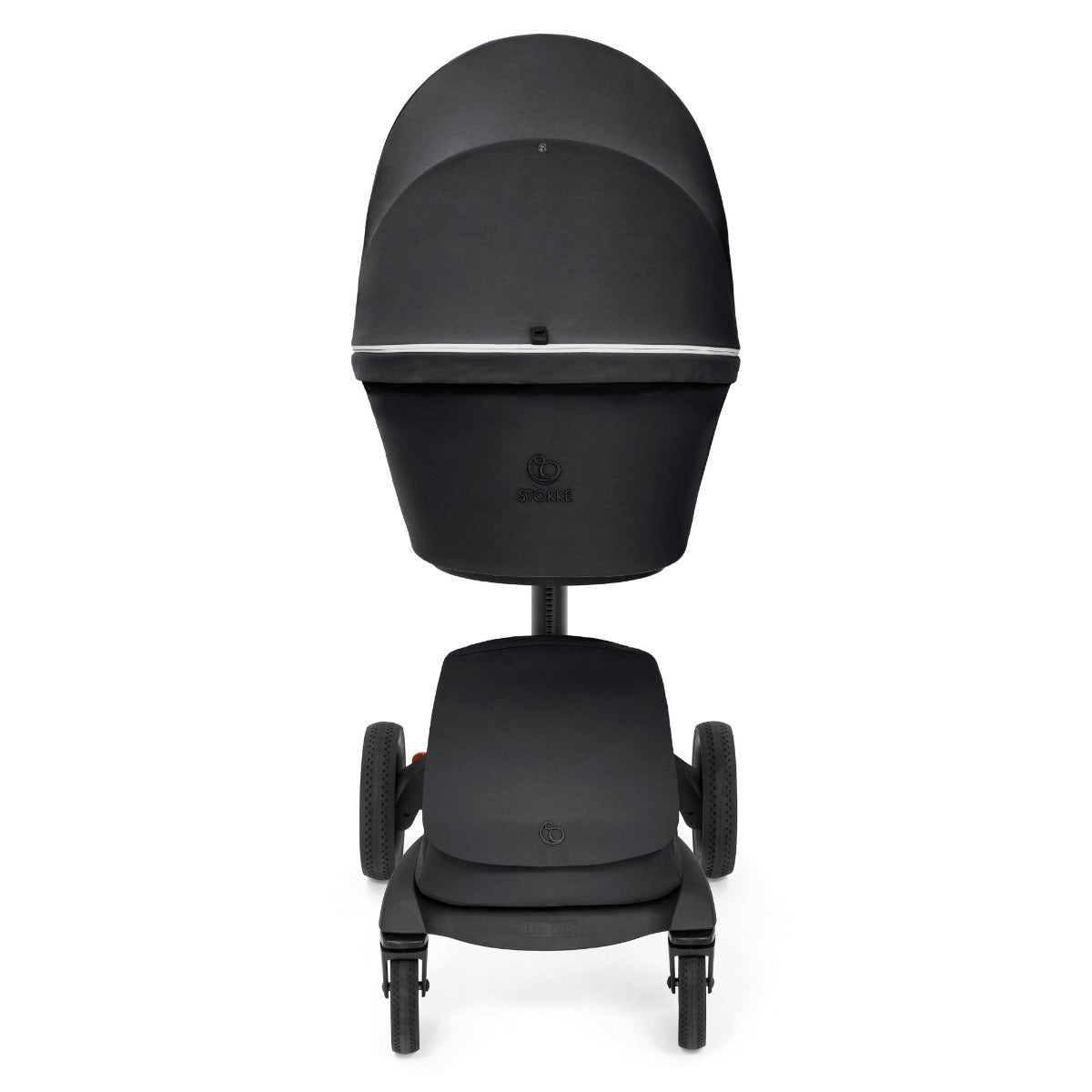 Stokke xplory x carry cot in rich black on stroller