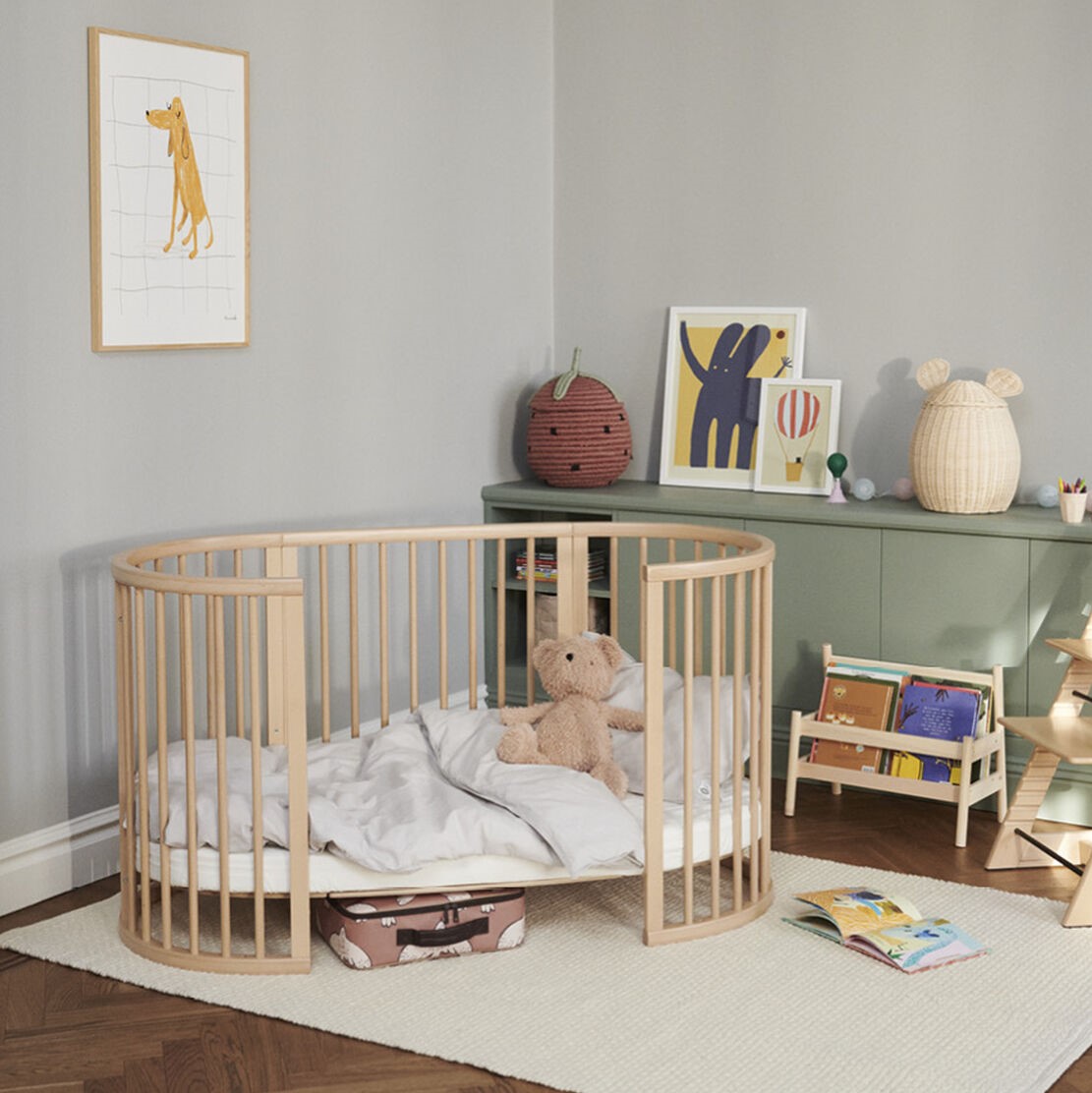 Sleepi Bed Extension V3 Stokke Natural – Dimples